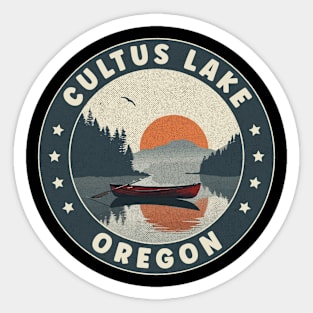 Cultus Lake Oregon Sunset Sticker